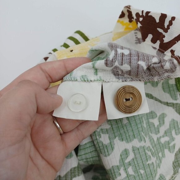 Tori Richard Floral Print Button Front Tank Top Women's 10 Preppy Boho Beach - Picture 7 of 10